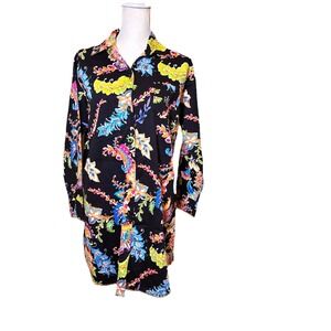 Lauren Ralph Lauren Floral Sleep Shirt Nightgown Monogram Pocket Medium Cotton